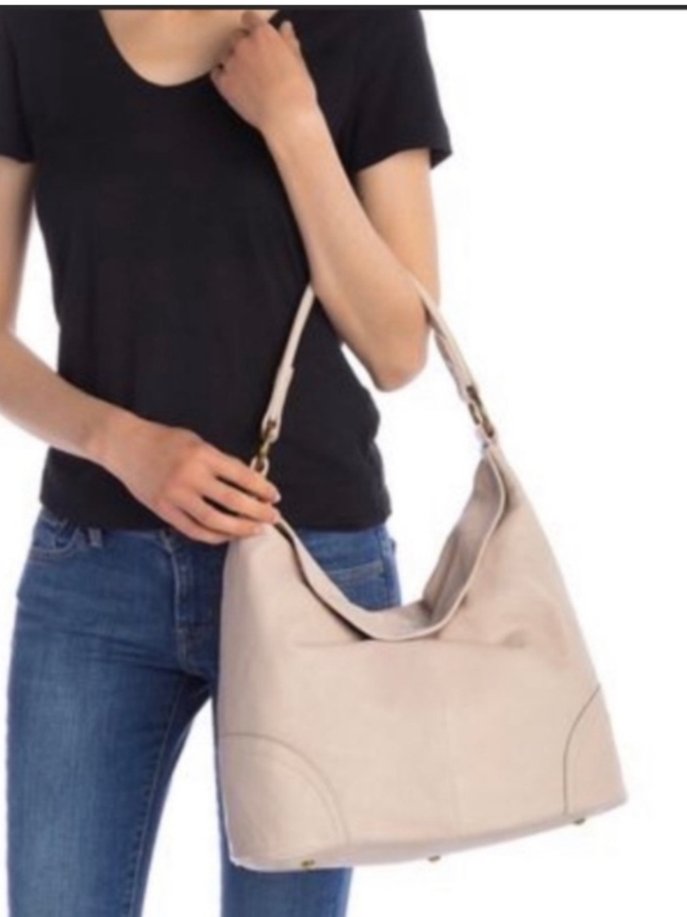 Frye Creamy Tan Campus Madison Foldover Hobo Shoulder Bag Purse